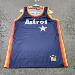 Houston Astros Jersey Mens XL Blue MLB Baseball Jeremy Pena 3 Tank LGI Homes